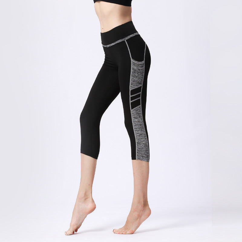 KIRA: Running und Fitness Capri Leggings mit Taschen