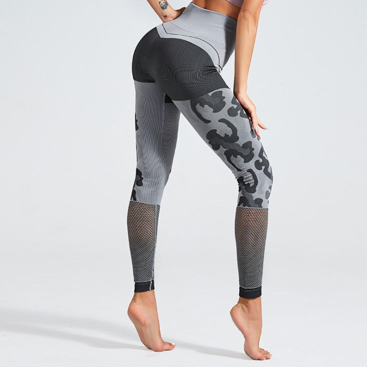 VIOLA: Yoga- und Fitness - Leggings mit Mesh-Einsätzen